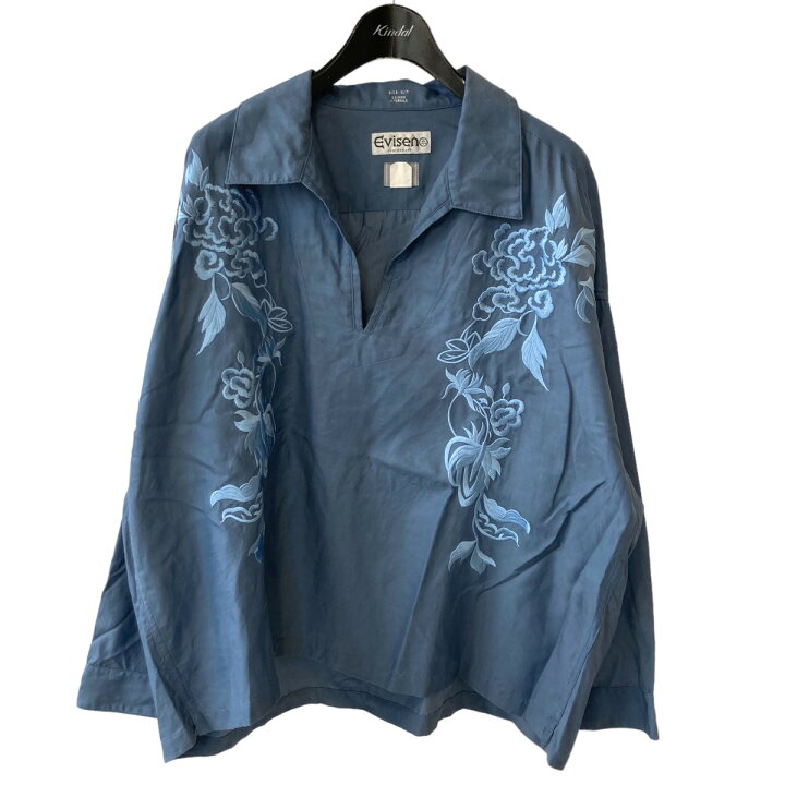 楽天市場】【中古】DELUXE ×EVISEN CAMELLIA SHIRT ブルー サイズ：M 
