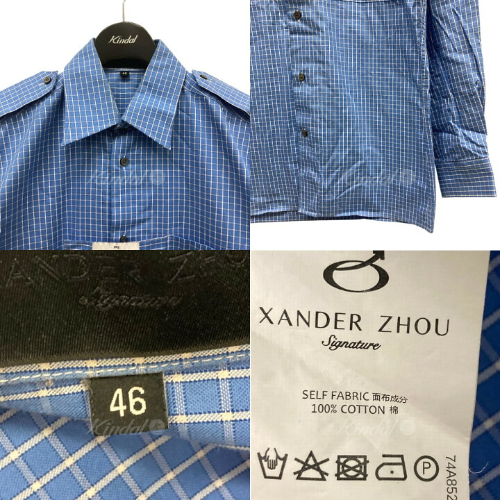 楽天市場】【中古】XANDER ZHOU エポレット付きギンガムチェックシャツ  