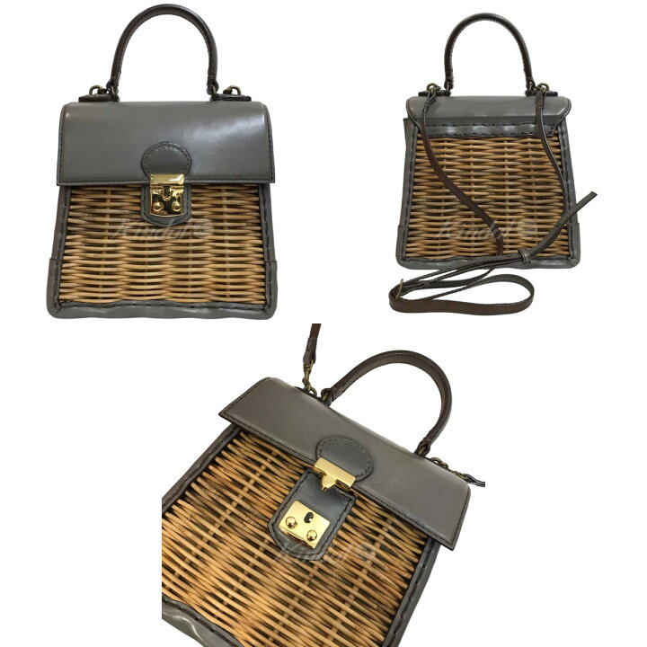 楽天市場】【中古】EBAGOSかっちりバッグミニ／カーフケリー ベージュ 