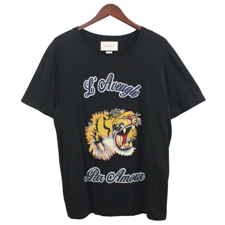 楽天市場】【中古】GUCCI17SS ミケーレ期 タイガーエンブロイダリーT  
