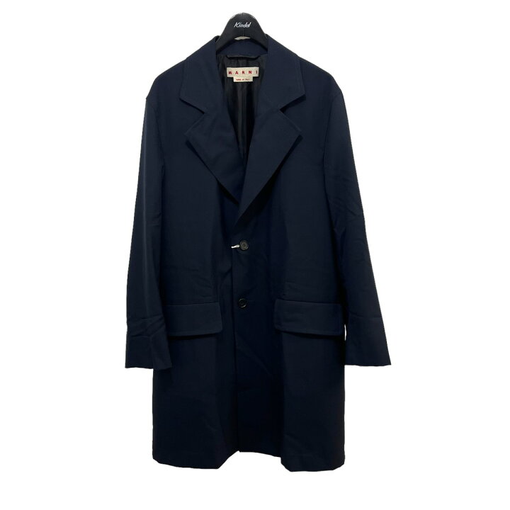 楽天市場】【中古】MARNI 23SS トロピカルウールコート ネイビー 