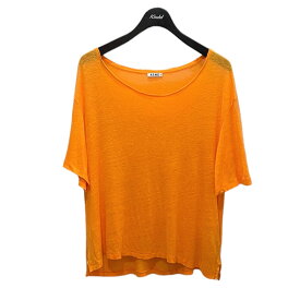 【中古】Acne　ショート丈リネンTシャツ オレンジ サイズ：XS 【110623】（アクネ）