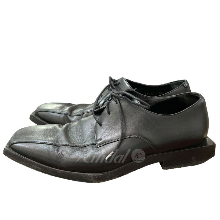 楽天市場】【中古】BALENCIAGAスクエアトゥダービーシューズ ブラック 