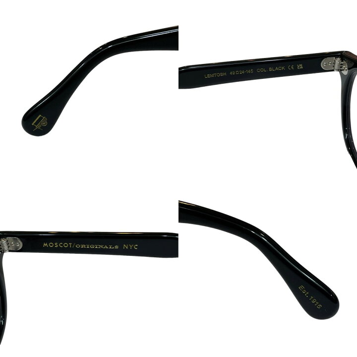 楽天市場】【中古】MOSCOT LEMTOSH レムトッシュ ブラック サイズ：49  