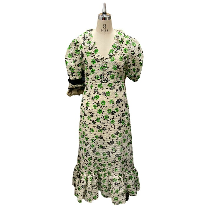 楽天市場】【中古】SHRIMPS ワンピース ホワイト×グリーン 