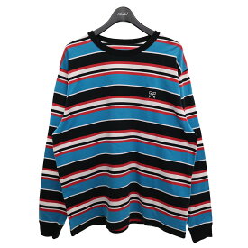 【中古】UNIFORM　EXPERIMENT　ボーダー長袖Tシャツ　L／S CLASSIC BORDER TEE UE-210038 ブルー×レッド×ブラック×ホワイト サイズ：1 【130623】（ユニフォームエクスペリメント）