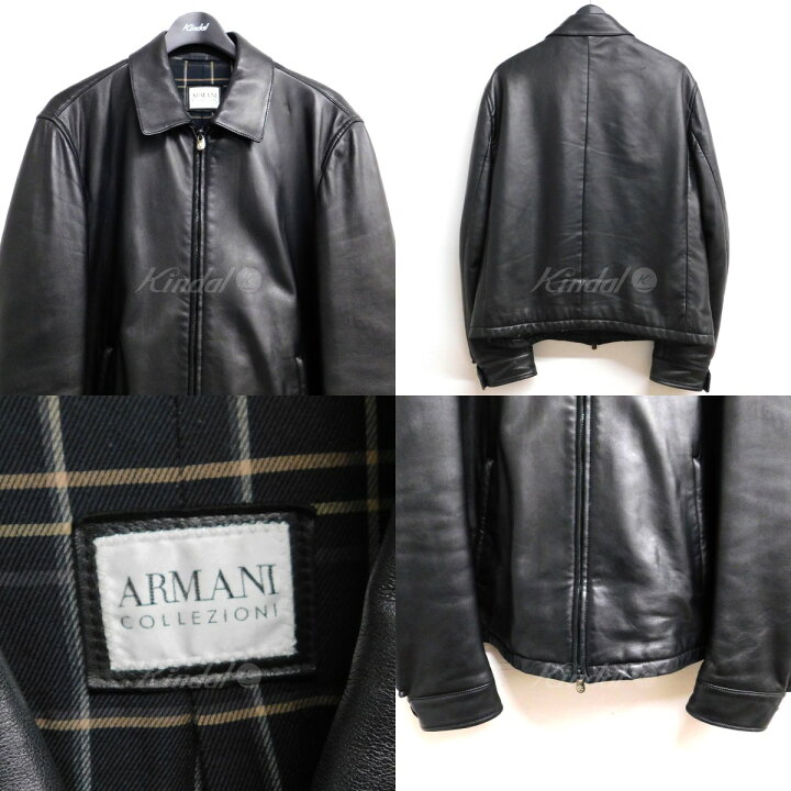 楽天市場】【中古】ARMANI COLLEZIONI ラムレザージャケット ブラック
