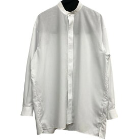 【中古】THE RERACS23SS BandCollar Shirtオーバーサイズバンドカラー比翼シャツ ホワイト サイズ：46(オーバーサイズ)【価格見直し】