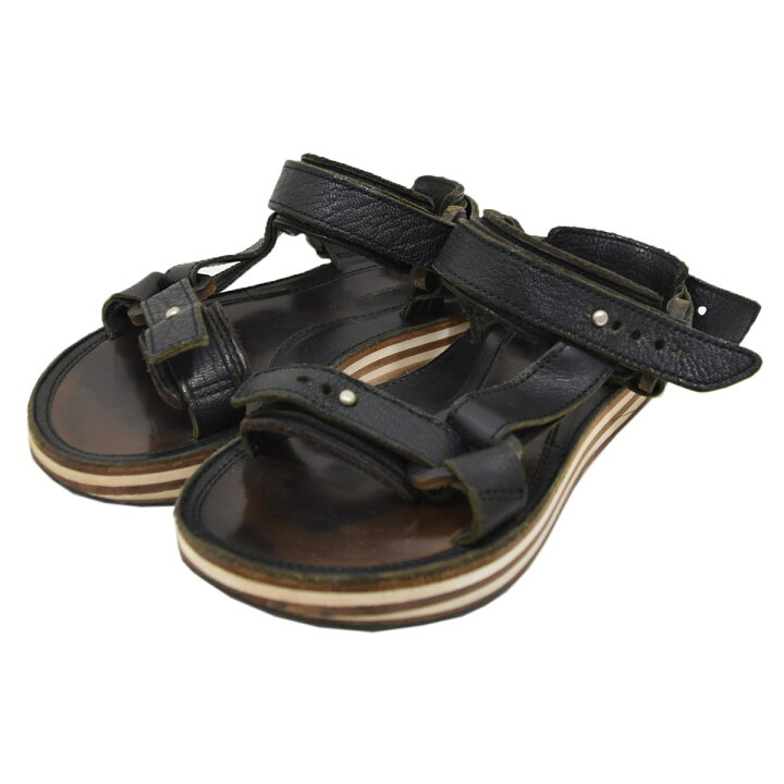 楽天市場】【中古】sacai × Hender Scheme レザー ストラップ サンダル 