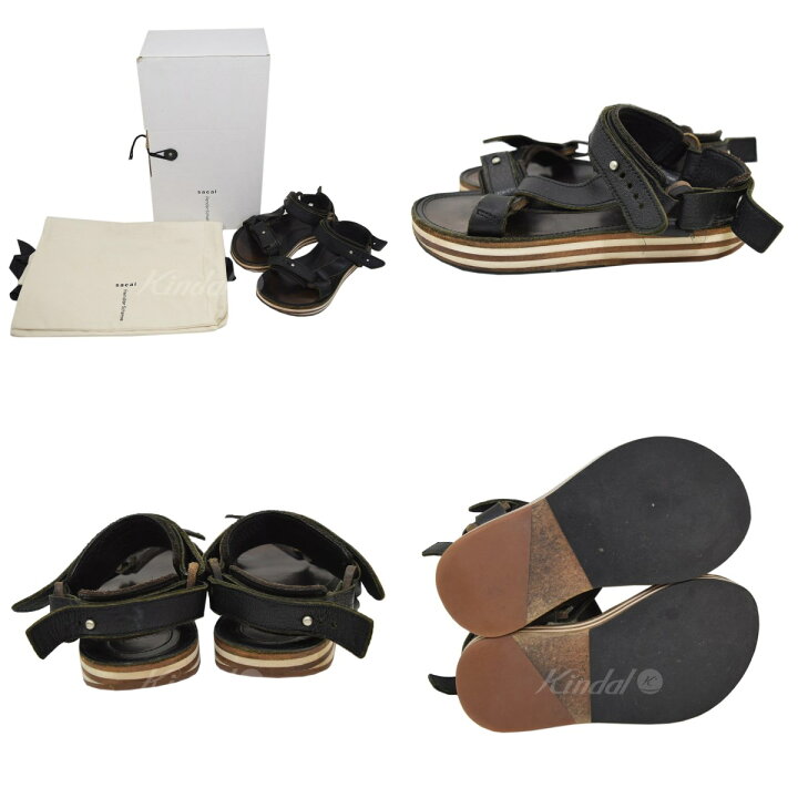 楽天市場】【中古】sacai × Hender Scheme レザー ストラップ サンダル 