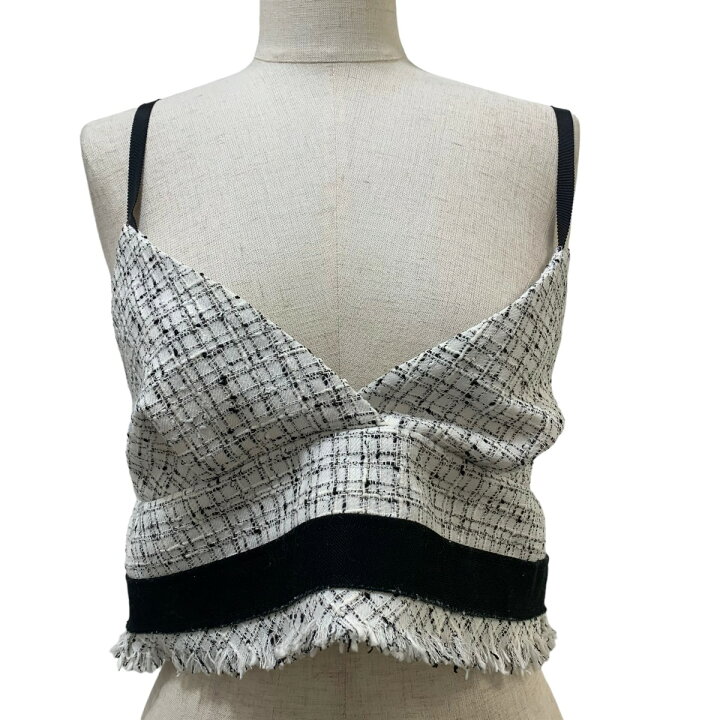 楽天市場】【中古】sacai 20SS ツイードキャミソールビスチェ ホワイト 