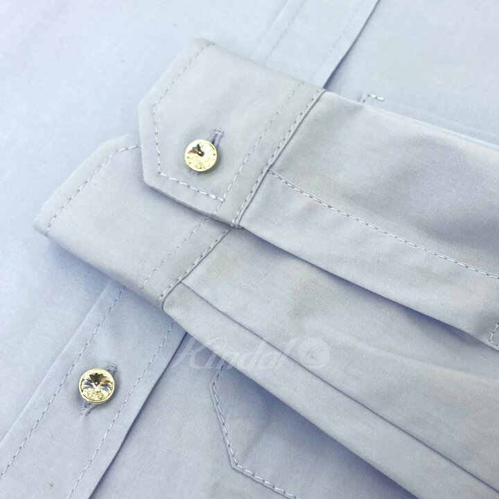楽天市場】【中古】miu miu キャットワッペンシャツ ブルー サイズ：36 