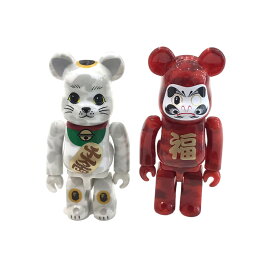 【中古】A BATHING APE×BE@RBRICK 100％ 2パック　招き猫＆達磨フィギュア サイズ：- 【220623】（アベイシングエイプ×ベアヴリック）