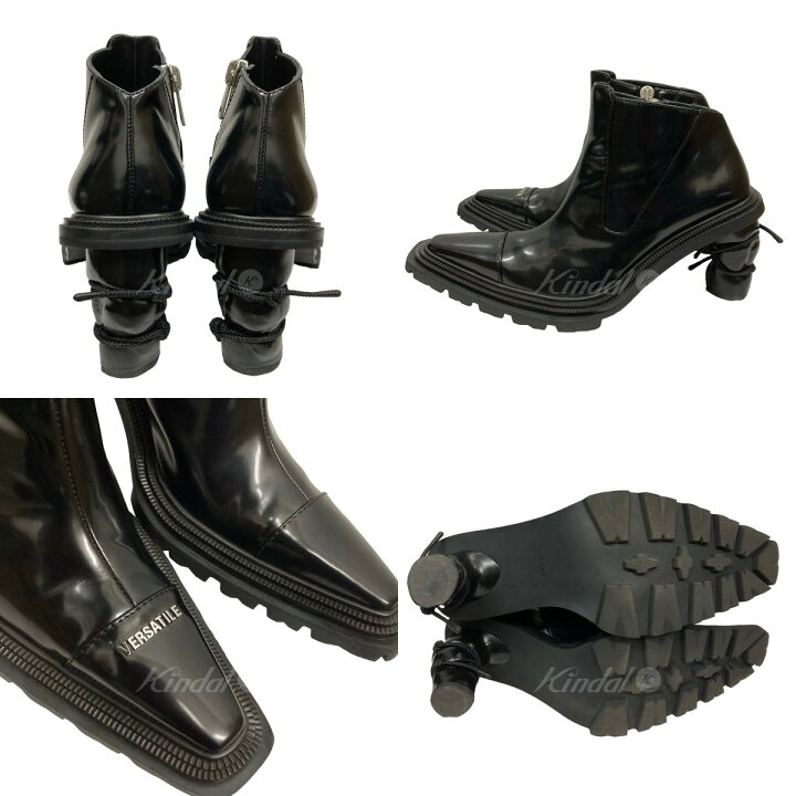 楽天市場】【中古】untitlabサイドジップブーツ ブラック サイズ：40