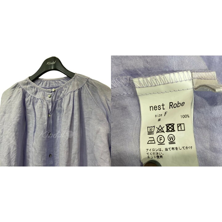 楽天市場】【中古】nest Robe22SS 「リネンサークルギャザーネック2way  