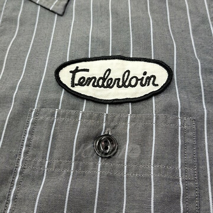 楽天市場】【中古】TENDERLOIN 半袖ストライプワッペンシャツ 
