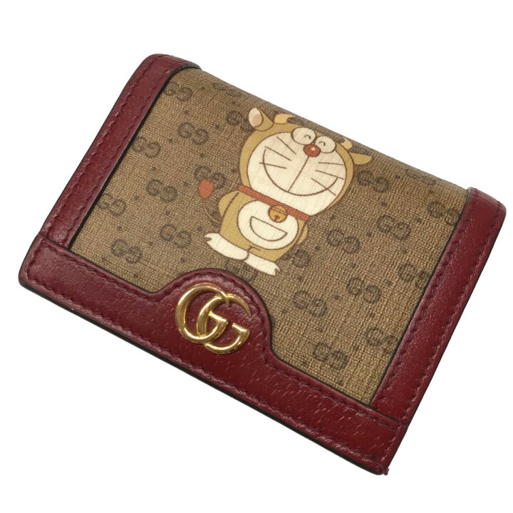 楽天市場】【中古】GUCCI×ドラえもん2つ折り財布 ブラウンレッド【価格 
