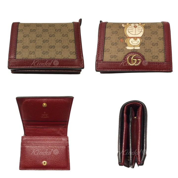 楽天市場】【中古】GUCCI×ドラえもん2つ折り財布 ブラウンレッド【価格 