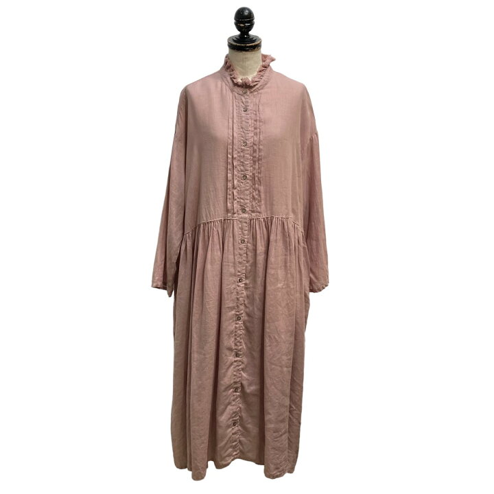 楽天市場】【中古】nest Robe リネンフリルギャザーワンピース ピンク  