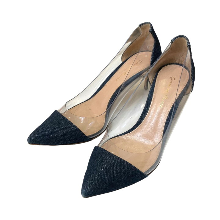 楽天市場】【中古】Gianvito Rossiデニム PVC パンプス インディゴ 