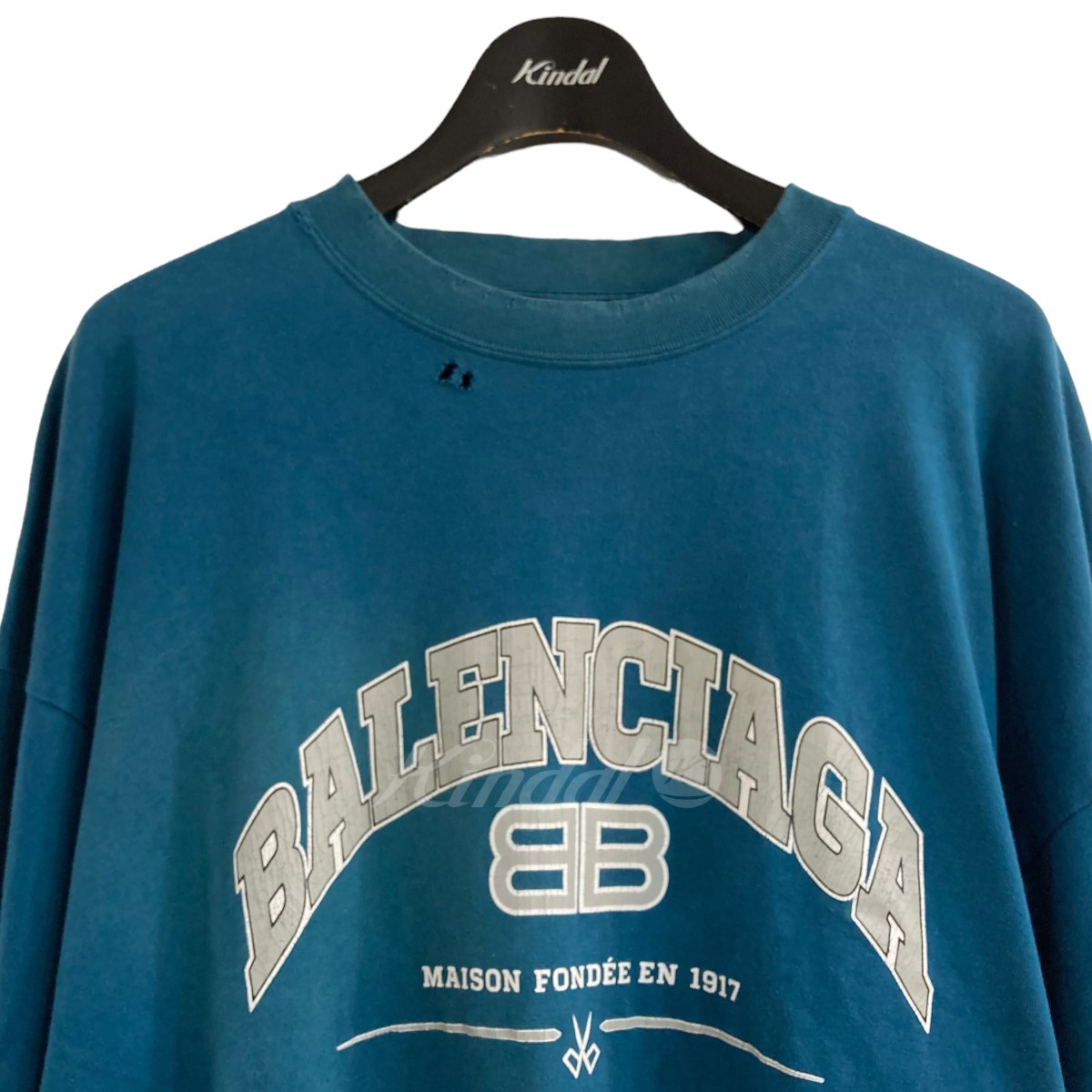 22SS BALENCIAGA ヴィンテージ加工Tシャツ BBロゴ バレンシアガ