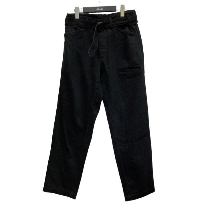 楽天市場】【中古】COMOLI ベルテッドデニムパンツ J03-03003 ブラック  