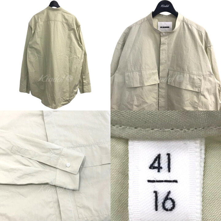 楽天市場】【中古】JIL SANDER2021AW ノーカラーポケットシャツ 