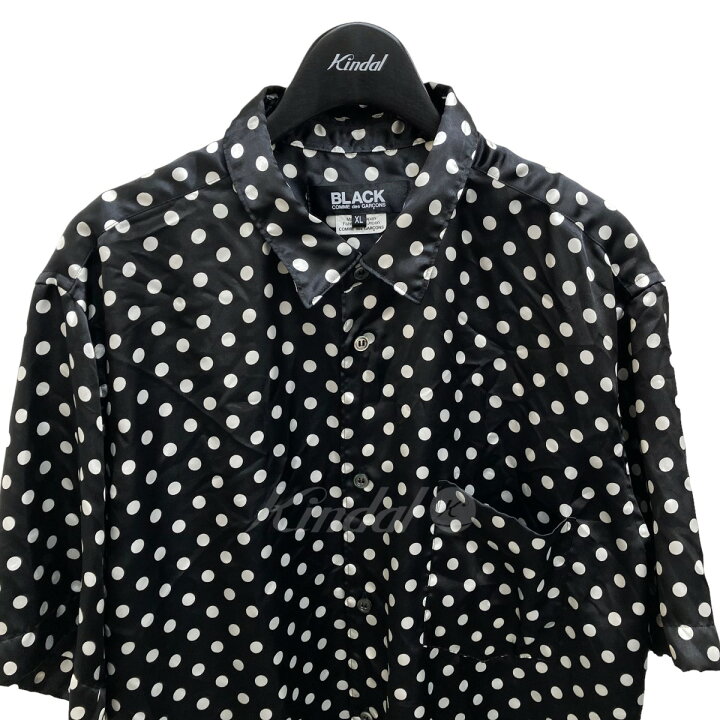 ブラックコムデギャルソン23SS SATIN POLKA DOT SHIRT