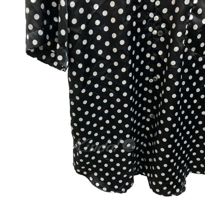 ブラックコムデギャルソン23SS SATIN POLKA DOT SHIRT