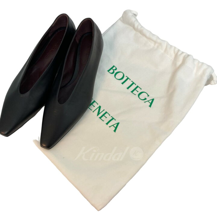 楽天市場】【中古】BOTTEGA VENETAアーモンドスクエアトゥ フラット 