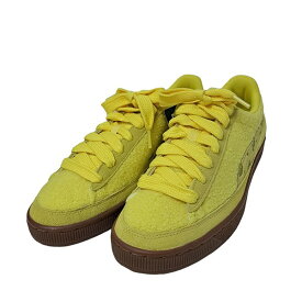 【中古】PUMASUEDE SPONGEBOB　スウェードスポンジボブ　ローカットスニーカー イエロー サイズ：28cm【価格見直し】