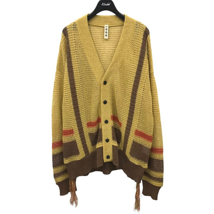 楽天市場】【中古】KOOI「和紙 LINE MESH CARDIGAN」ローゲージ 