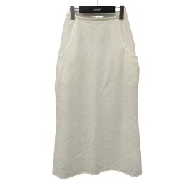 【中古】mame kurogouchi21SS Embroidery Lace Cotton Skirt コットンレーススカート ホワイト サイズ：1【価格見直し】