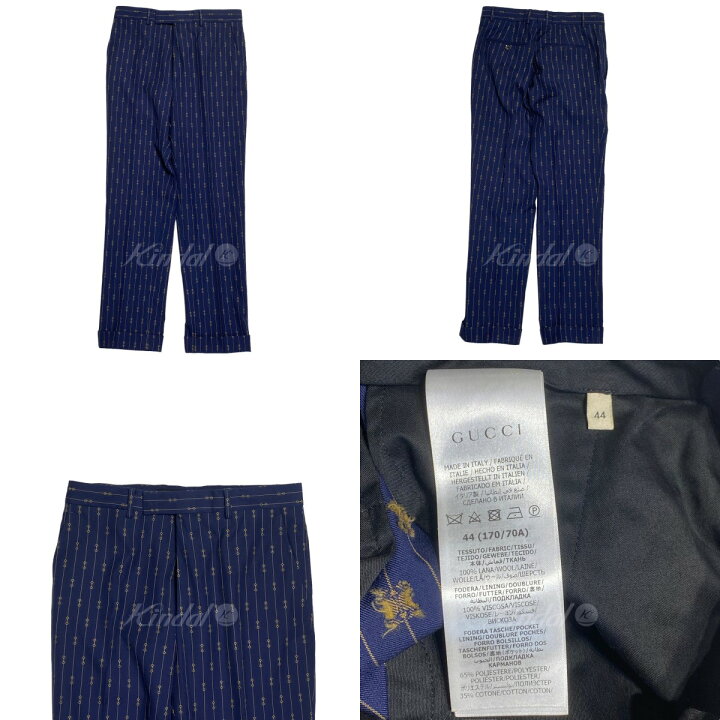 楽天市場】【中古】GUCCIホースビットストライプウールフォーマル 