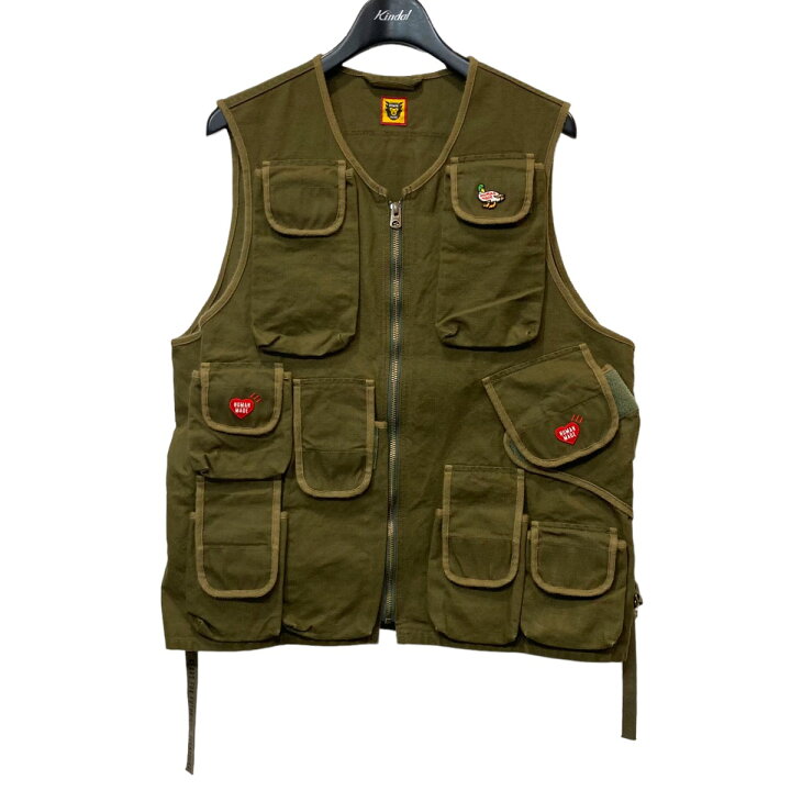 楽天市場】【中古】HUMAN MADEハンティングベスト オリーブ サイズ：S 