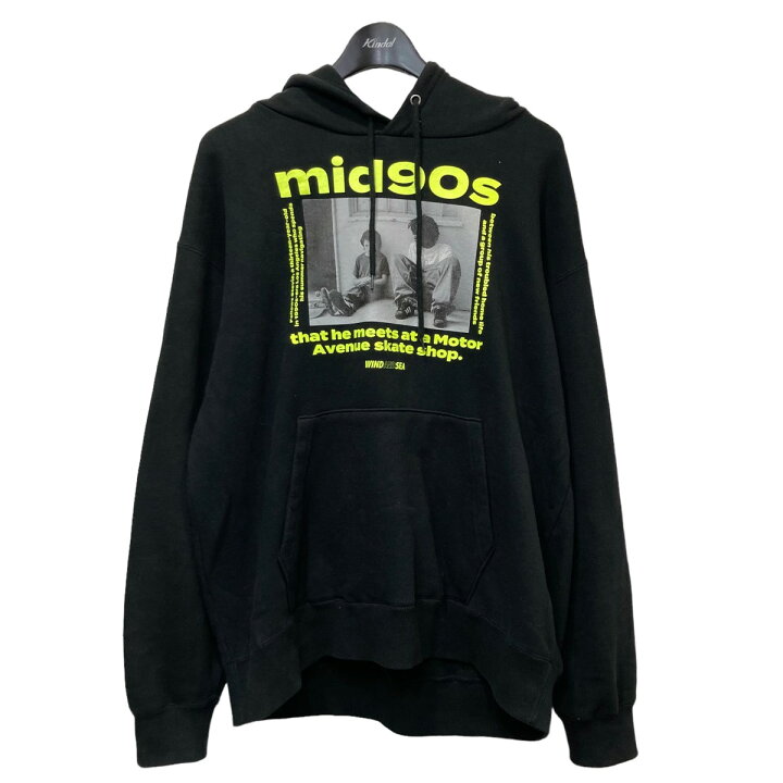 楽天市場】【中古】WIND AND SEA×MID90sプルオーバーパーカー ブラック 