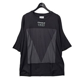 【中古】shareef　19MS BIG-T TRIANGLE　FRAGILE トライアングルTシャツ ブラック サイズ：1 【160723】（シャリーフ）