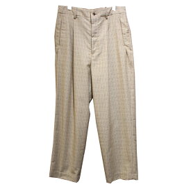 【中古】THE NERDYS23SS Chambray Dobby Cropped Slacks シャンブレー スラックス ベージュ サイズ：M【価格見直し】