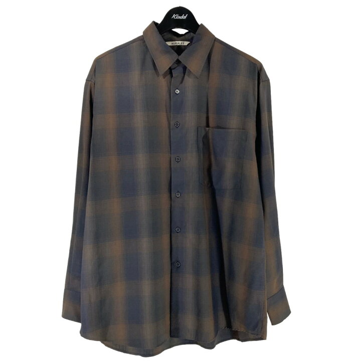 楽天市場】【中古】AURALEE 23SS SUPER LIGHT WOOL CHECK SHIRT 長袖 