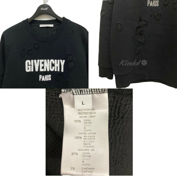 楽天市場】【中古】GIVENCHY ｢ロゴプリントデストロイクルーネック  
