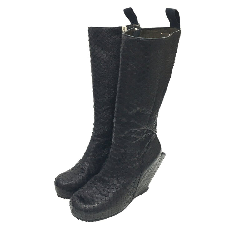 楽天市場】【中古】Rick Owens パイソンレザーウェッジソールロング 