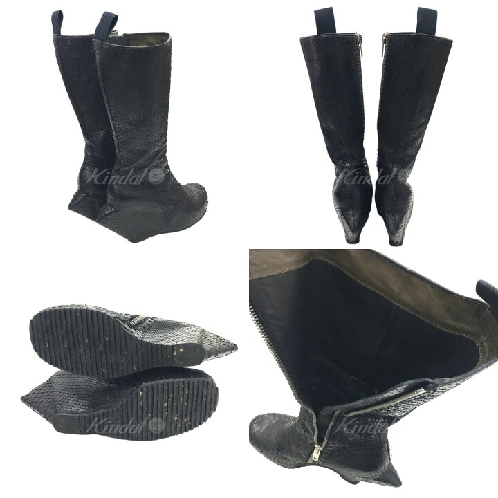 楽天市場】【中古】Rick Owens パイソンレザーウェッジソールロング 