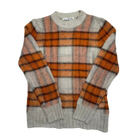 【中古】ACNE STUDIOS　モックネックニット グレー×オレンジ サイズ：S 【200723】（アクネストゥディオズ）