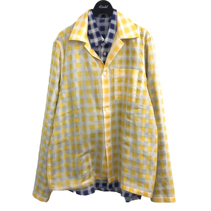 楽天市場】【中古】MARNI「TRICK SHIRT」 レイヤードチェックシャツ 