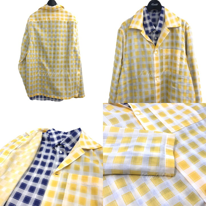 楽天市場】【中古】MARNI「TRICK SHIRT」 レイヤードチェックシャツ 