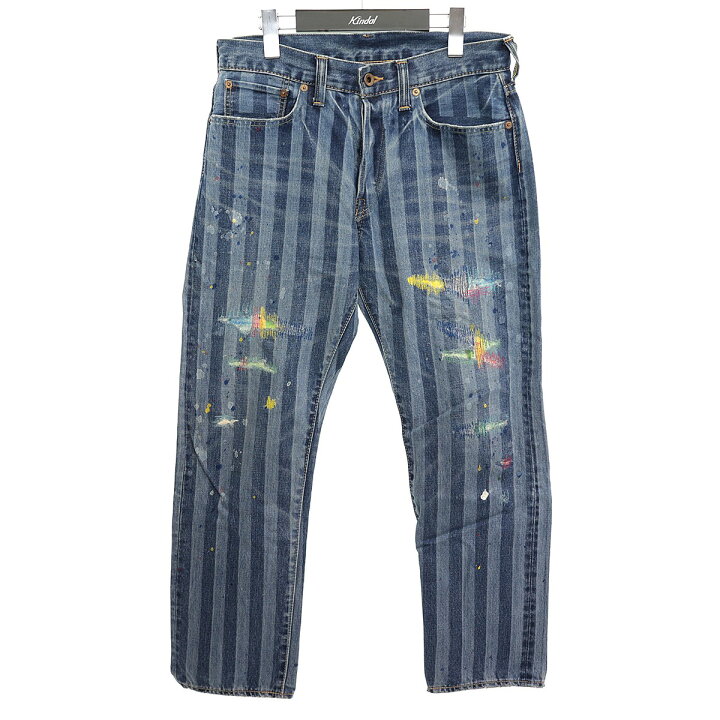 楽天市場】【中古】BRU NA BOINNEムーンペイントデニム リペア／ペンキ 
