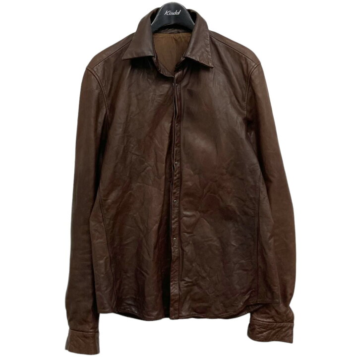 楽天市場】【中古】CARPE DIEM ウォッシャブルレザーシャツ ブラウン  