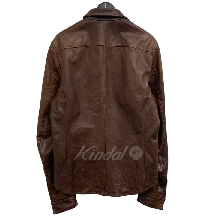 楽天市場】【中古】CARPE DIEM ウォッシャブルレザーシャツ ブラウン 