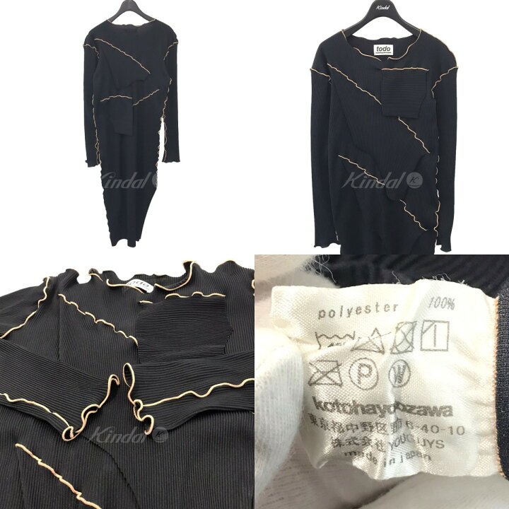 楽天市場】【中古】todo kotohayokozawa プリーツワンピース ブラック  