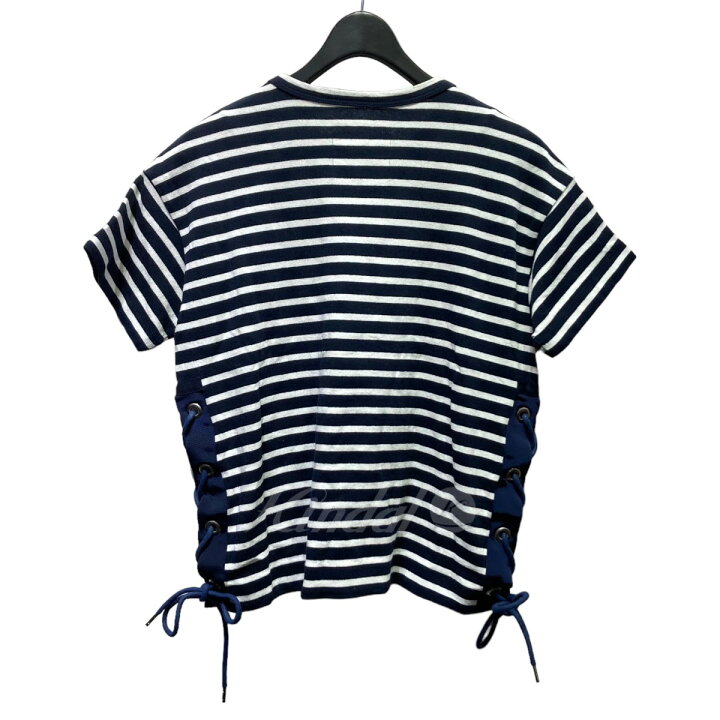 楽天市場】【中古】sacai サイドレースアップ ボーダーTシャツ 17  